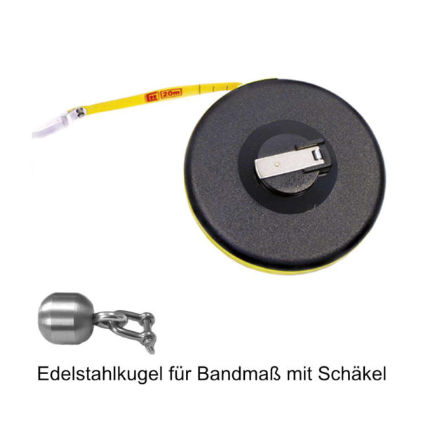 Tape measure, stainless steel weight 20 m 30 m - Schornifix Onlineshop